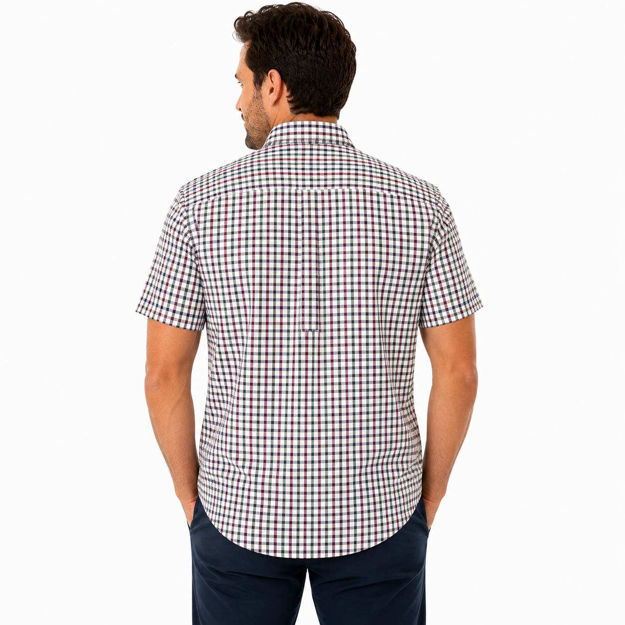 Nautica Plaid short-sleeved shirt