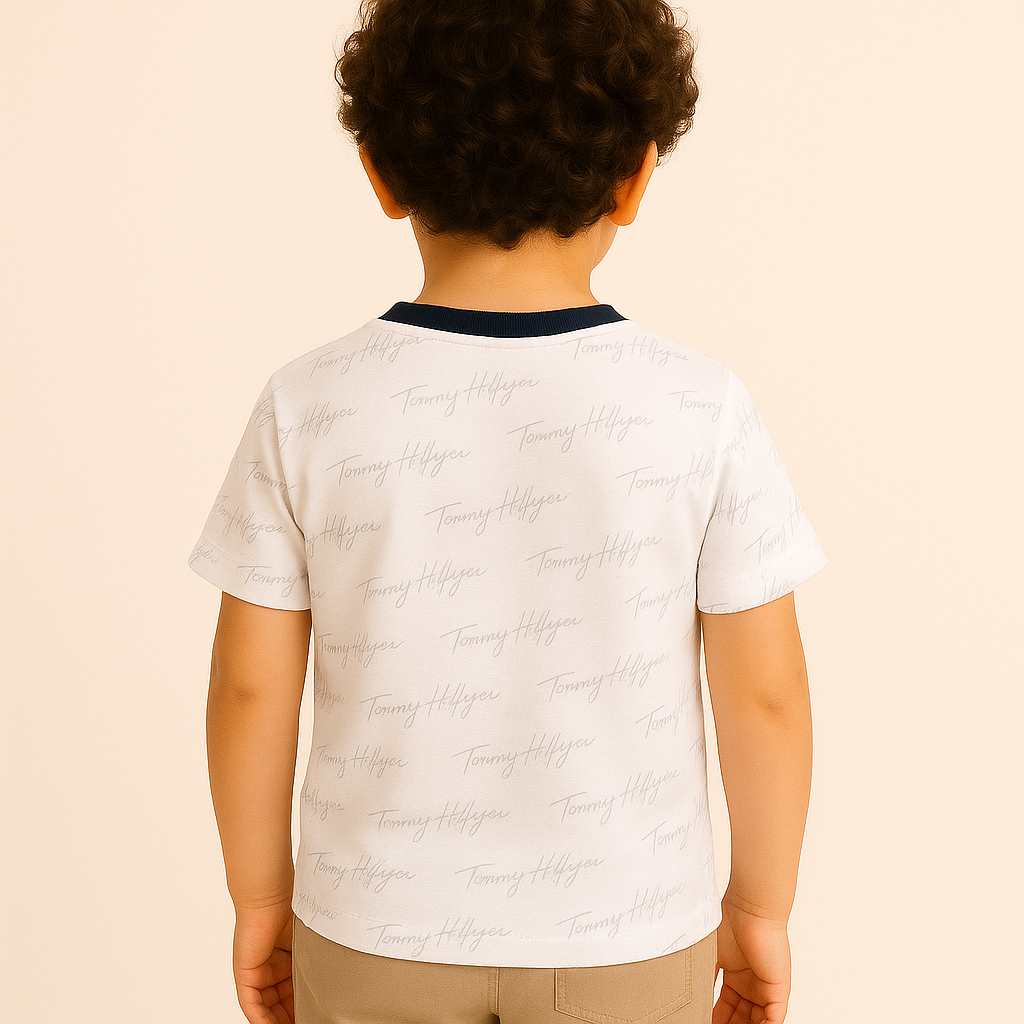 Tommy Hilfiger Kids' Signature Flag Stripe Logo T-Shirt