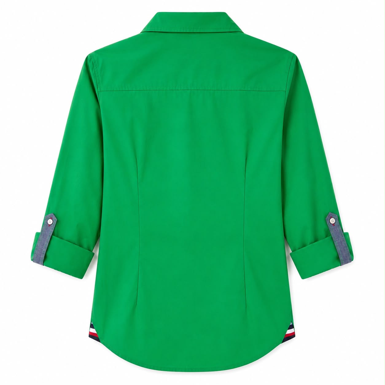 Tommy Hilfiger Women's Cotton Roll-Tab Button-Up Shirt