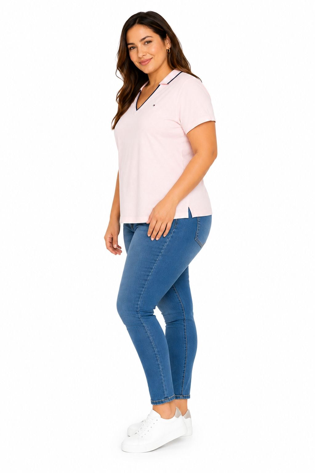 Tommy Hilfiger Wanita Pendek Sleeve Polo Shirt