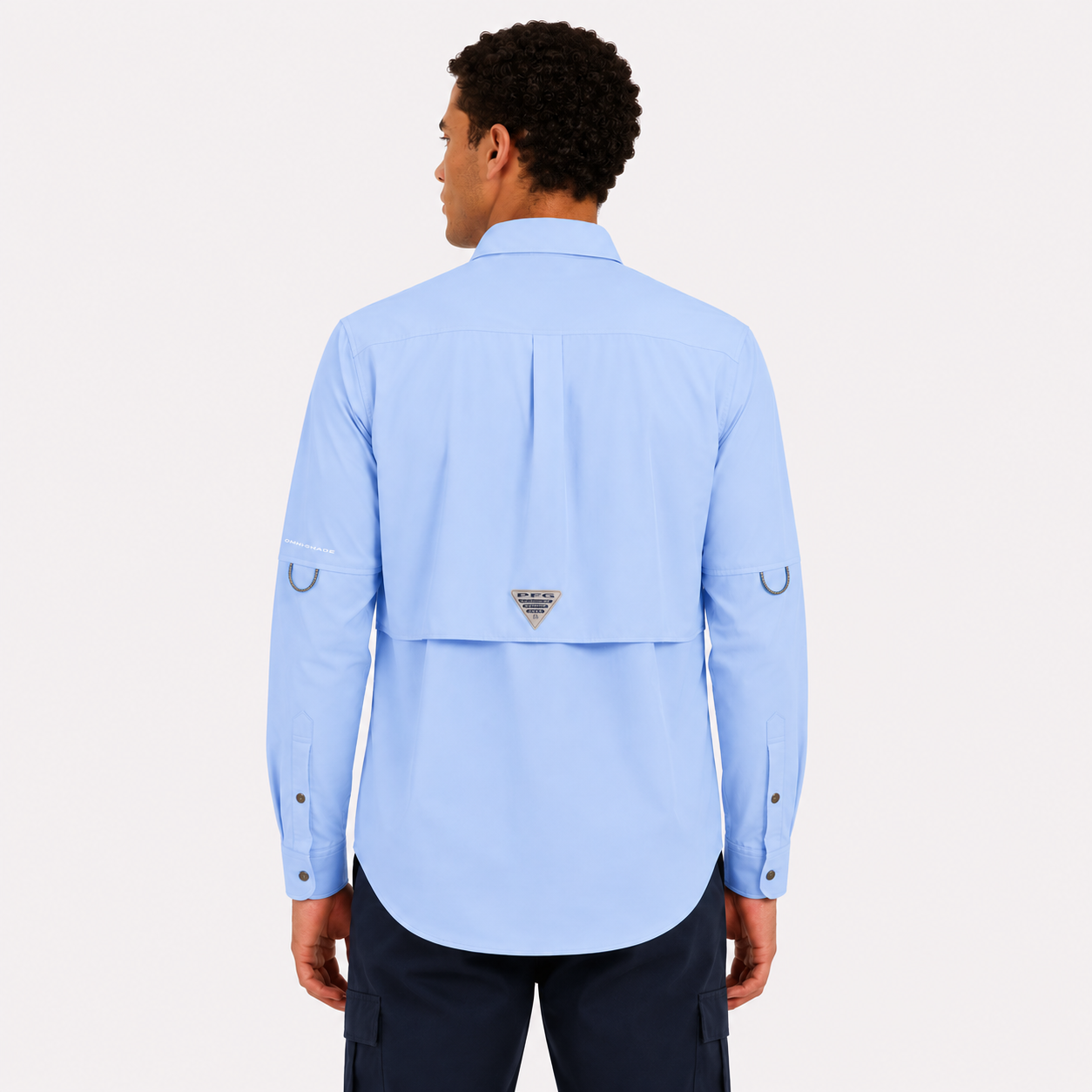Columbia PFG long sleeve shirt for men in blue
