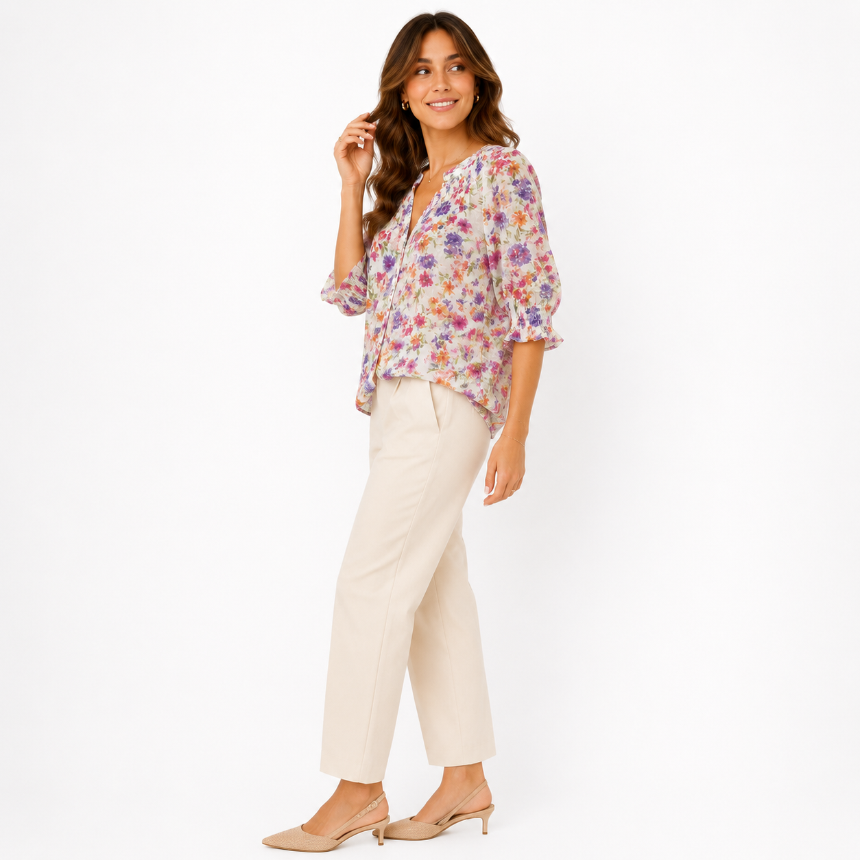 C By ONE-Blouse with floral print from the brand C by One