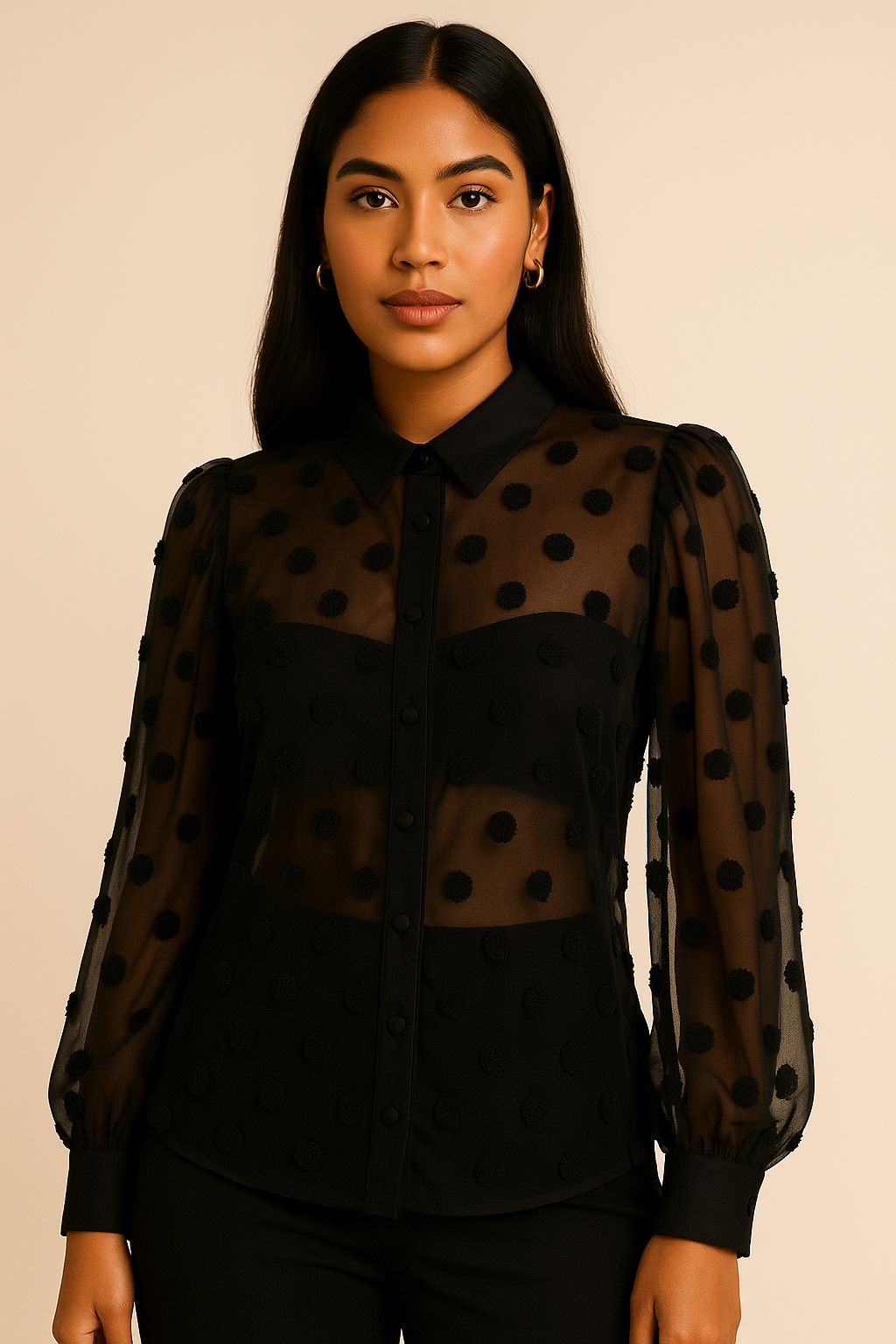 A. Calin By Flying Tomato Dobby Spot Shirt