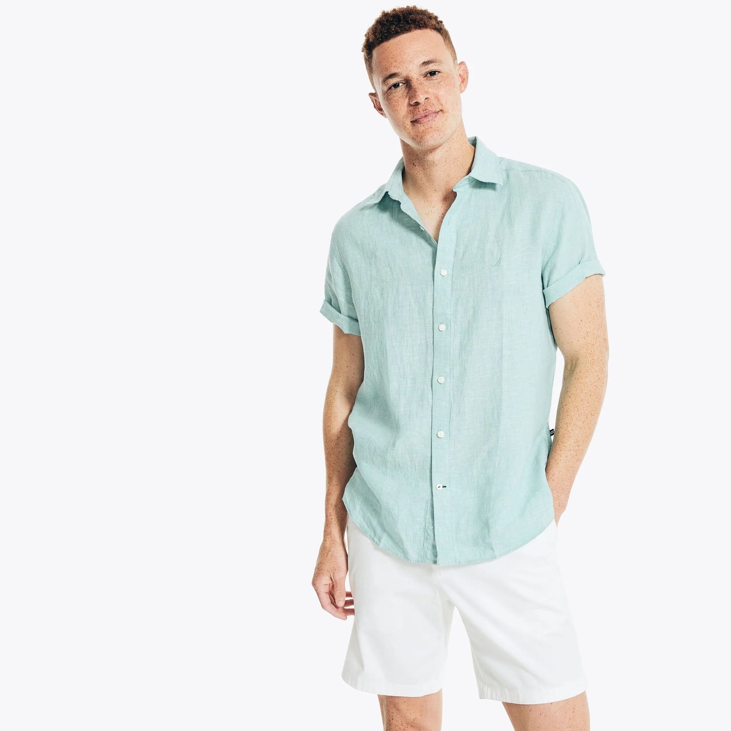 Nautica LINEN SHORT-SLEEVE SHIRT