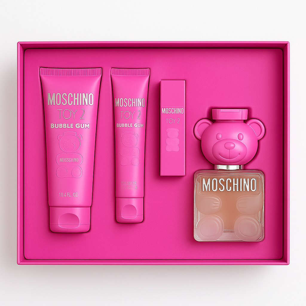 Moschino Toy 2 Bubble Gum Spray Gift Set Box