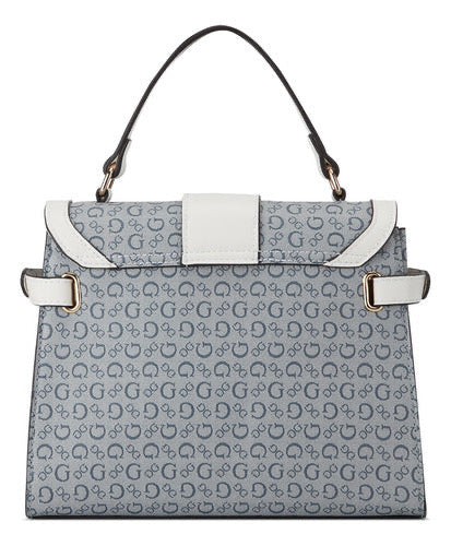 Guess Blue and White Crossbody Satchel Bag
