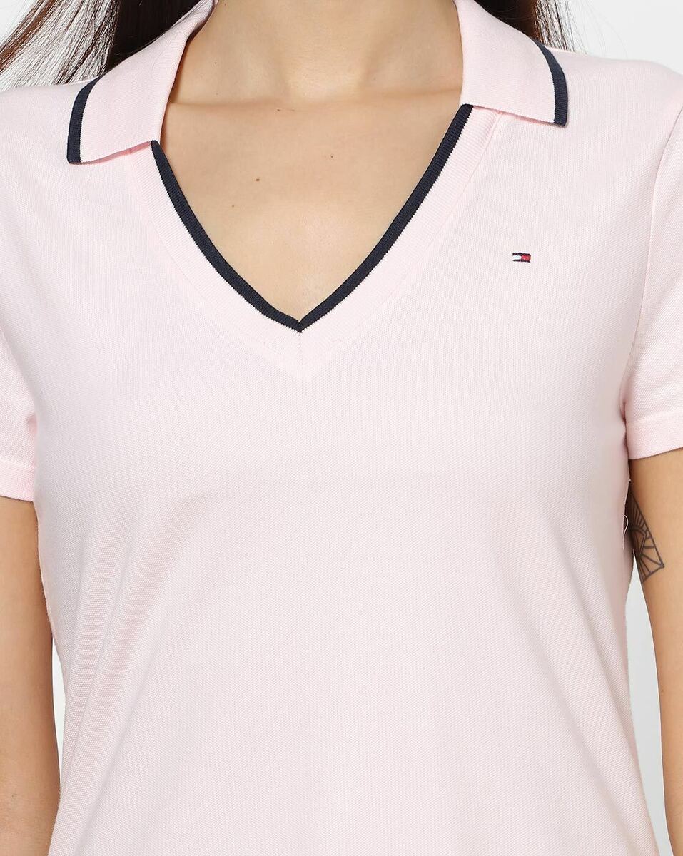 Tommy Hilfiger Wanita Pendek Sleeve Polo Shirt