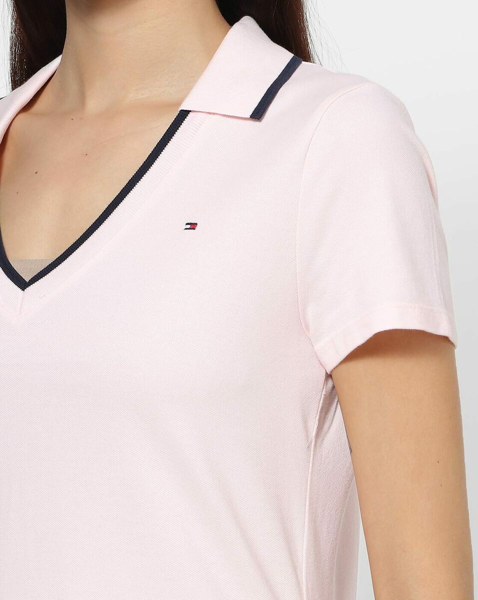 Tommy Hilfiger Wanita Pendek Sleeve Polo Shirt