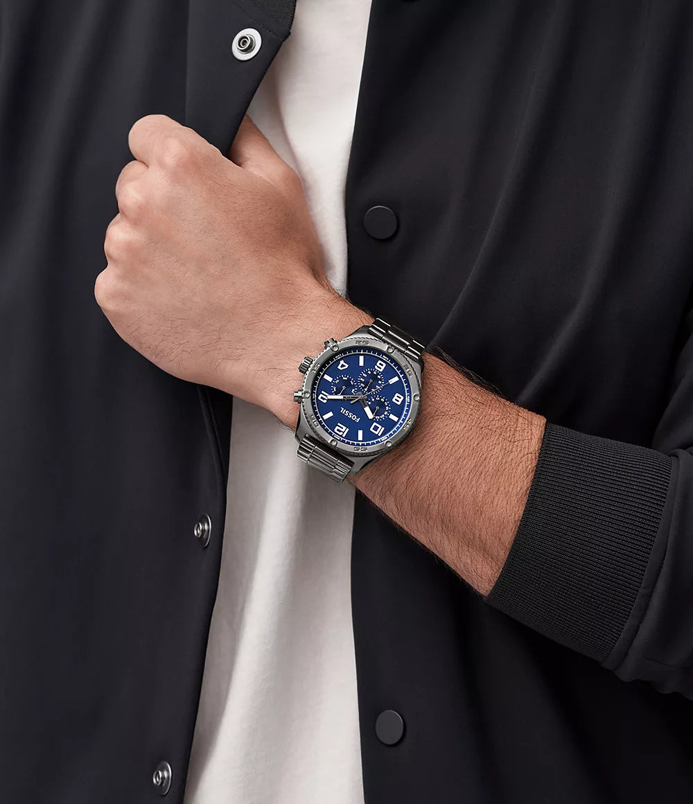 Fossil Brox Multifunction Smoke Stainless Steel Watch