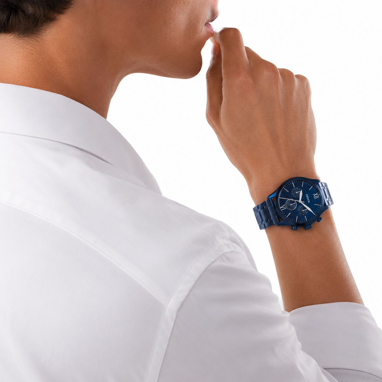Fossil Fenmore Multifunction Navy Stainless Steel Watch