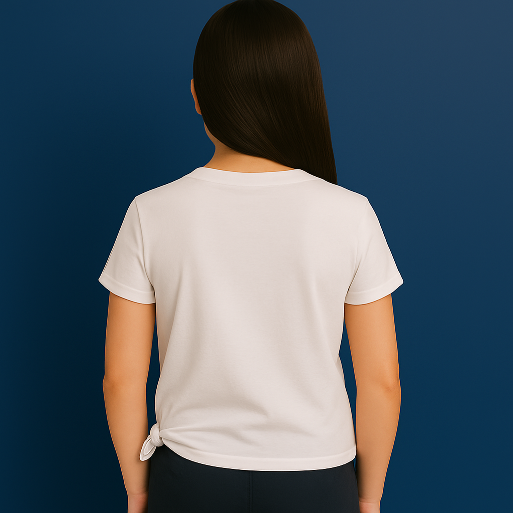 Calvin Klein Girls Brush Monogram Logo T-Shirt