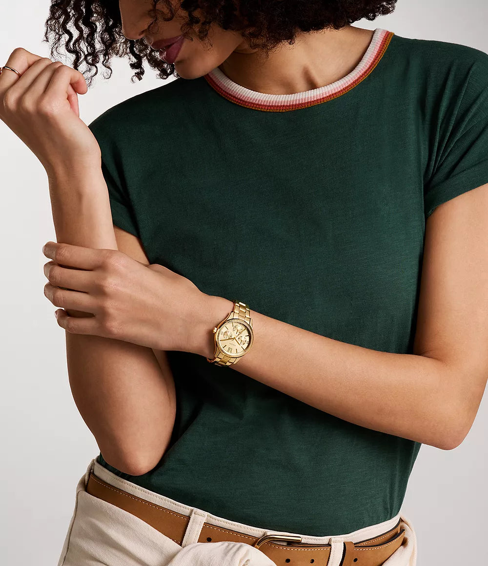 Fossil Rye Multifunction Rose Gold-Tone Stainless Steel Watch