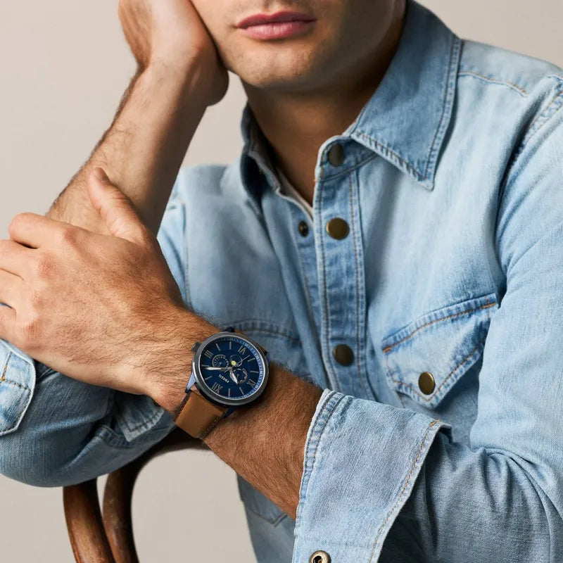 Fossil Flynn Chronograph Brown Leather Watch