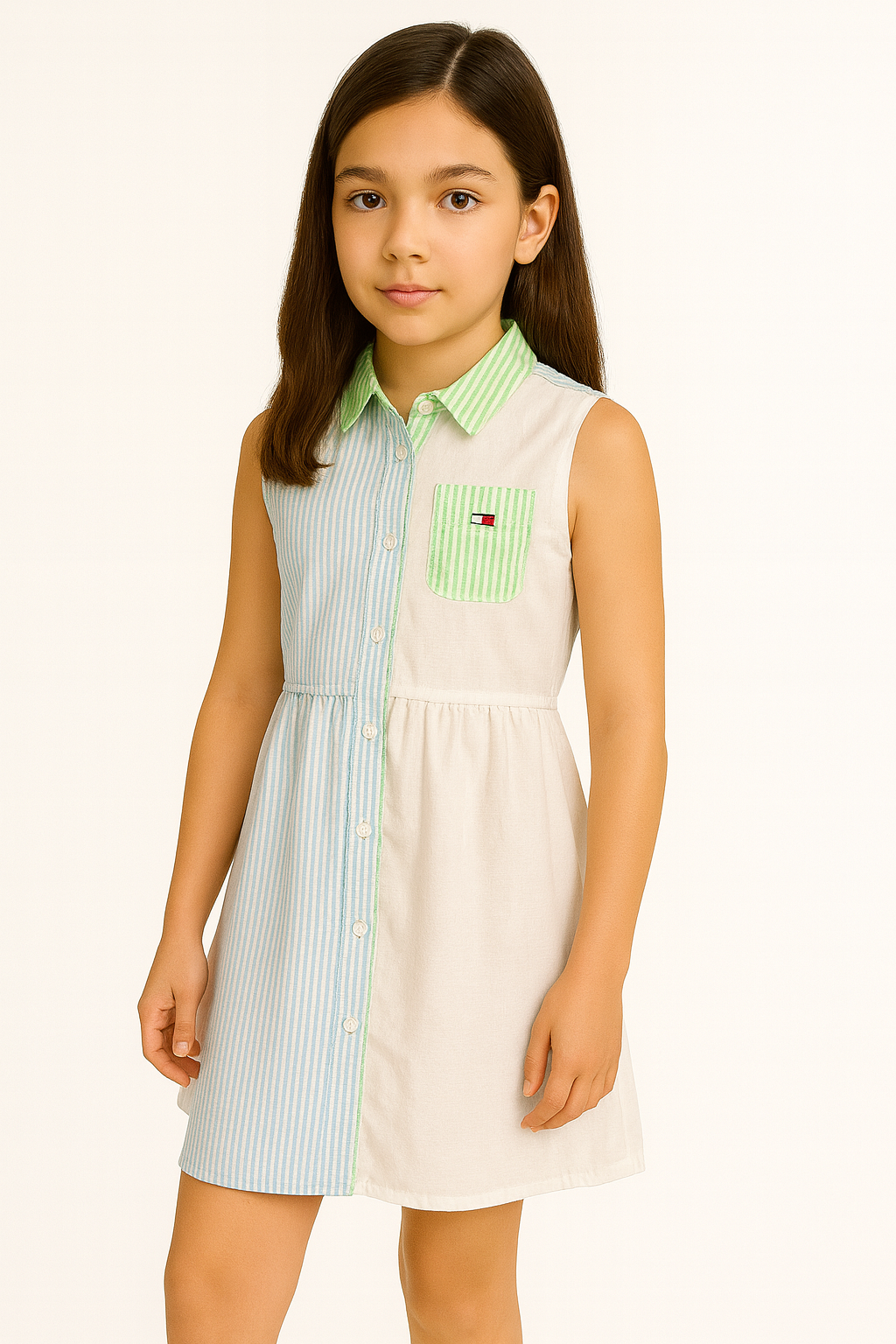 Tommy Hilfiger Kids' Sleeveless Mixed Stripe Dress