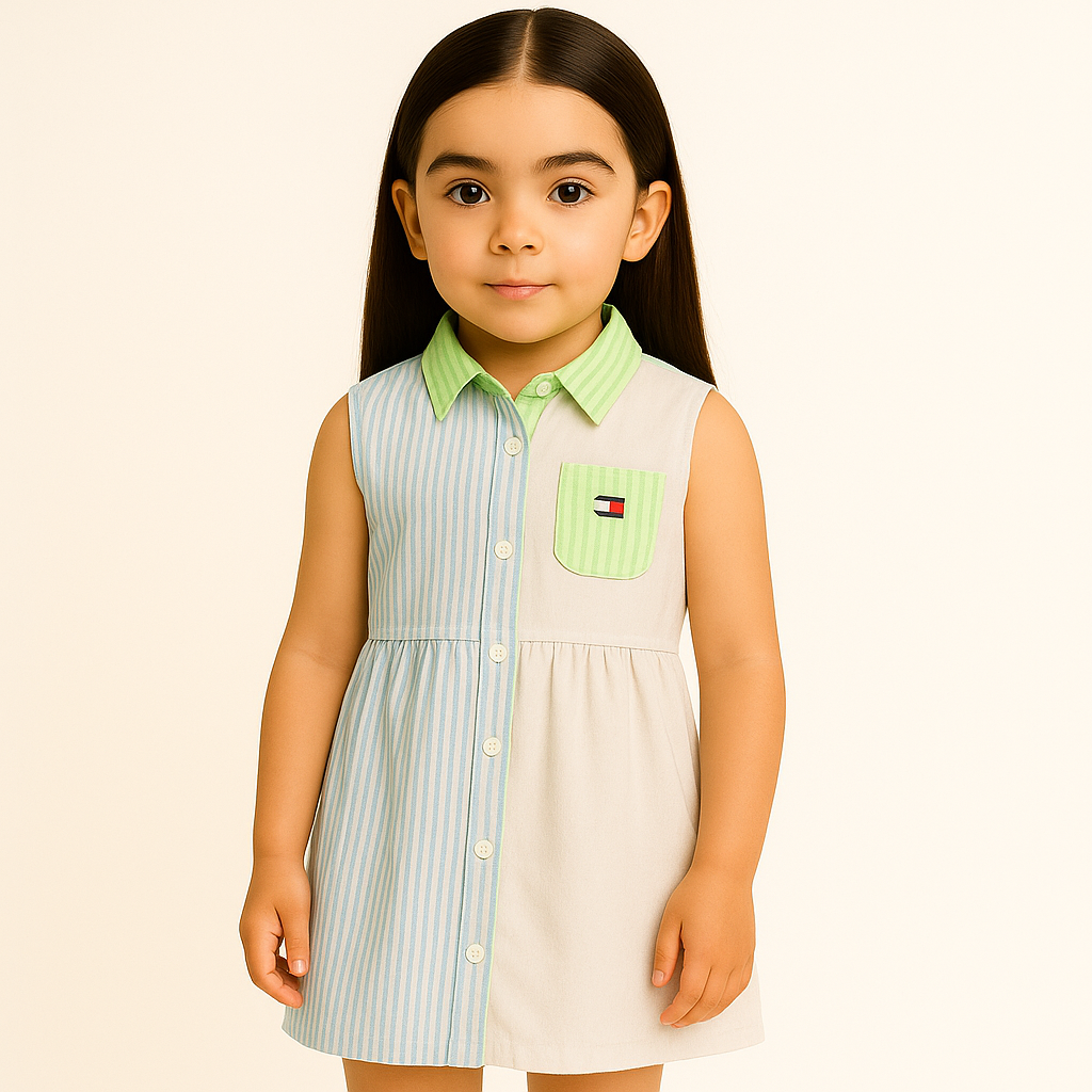 Tommy Hilfiger Kids' Sleeveless Mixed Stripe Dress