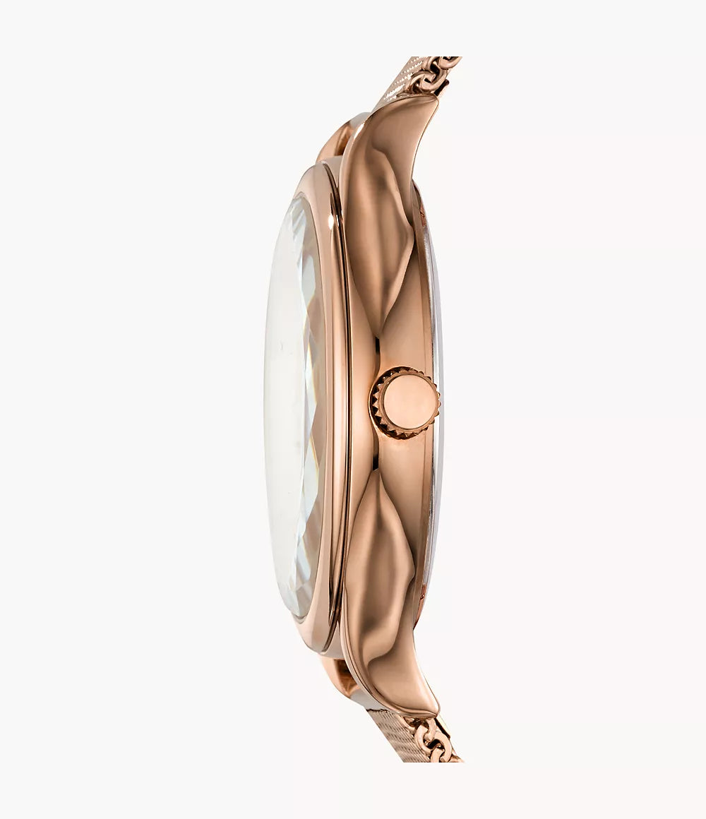 Fossil Laney Three-Hand Rose-Gold-Tone Stainless Steel Watch