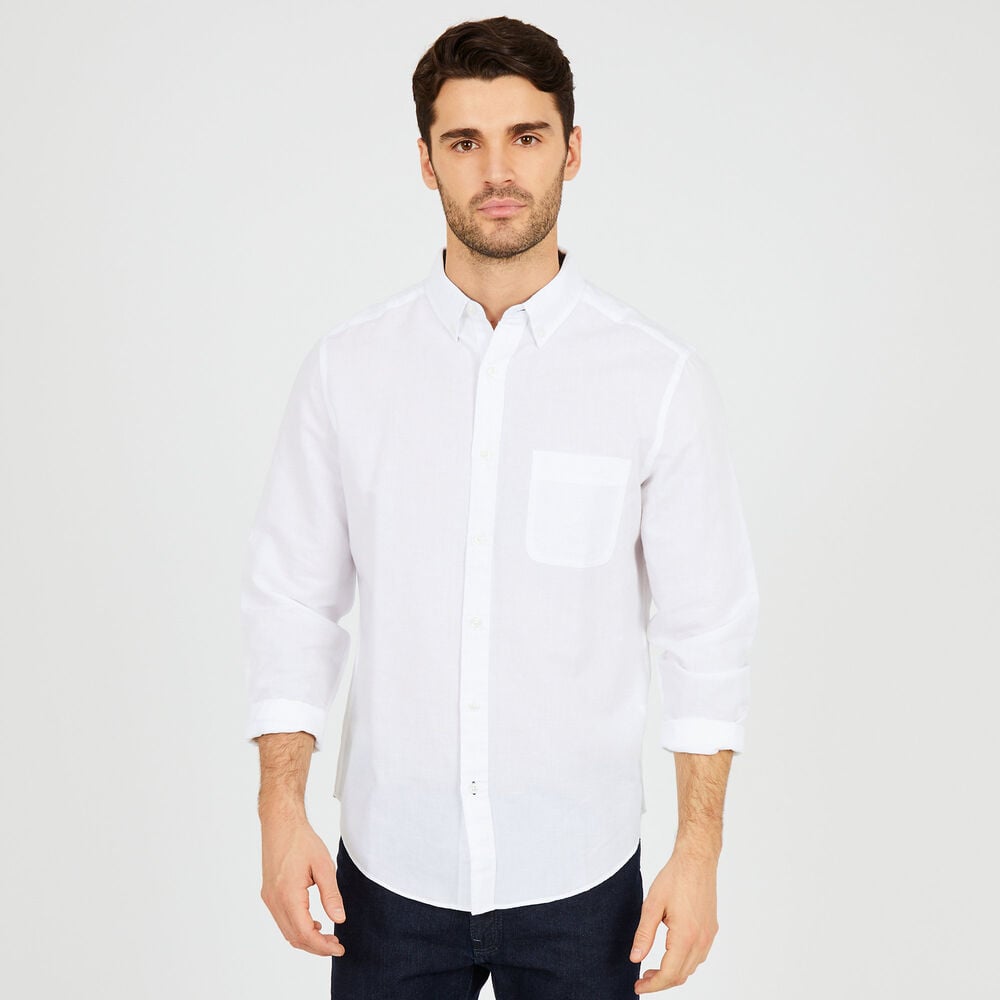 Nautica SOLID CLASSIC FIT LONG SLEEVE BUTTON DOWN