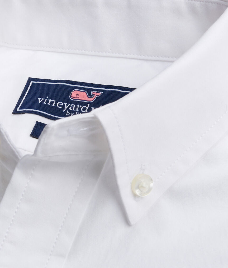 Vineyard Vines Classic Solid Poplin Whale Shirt