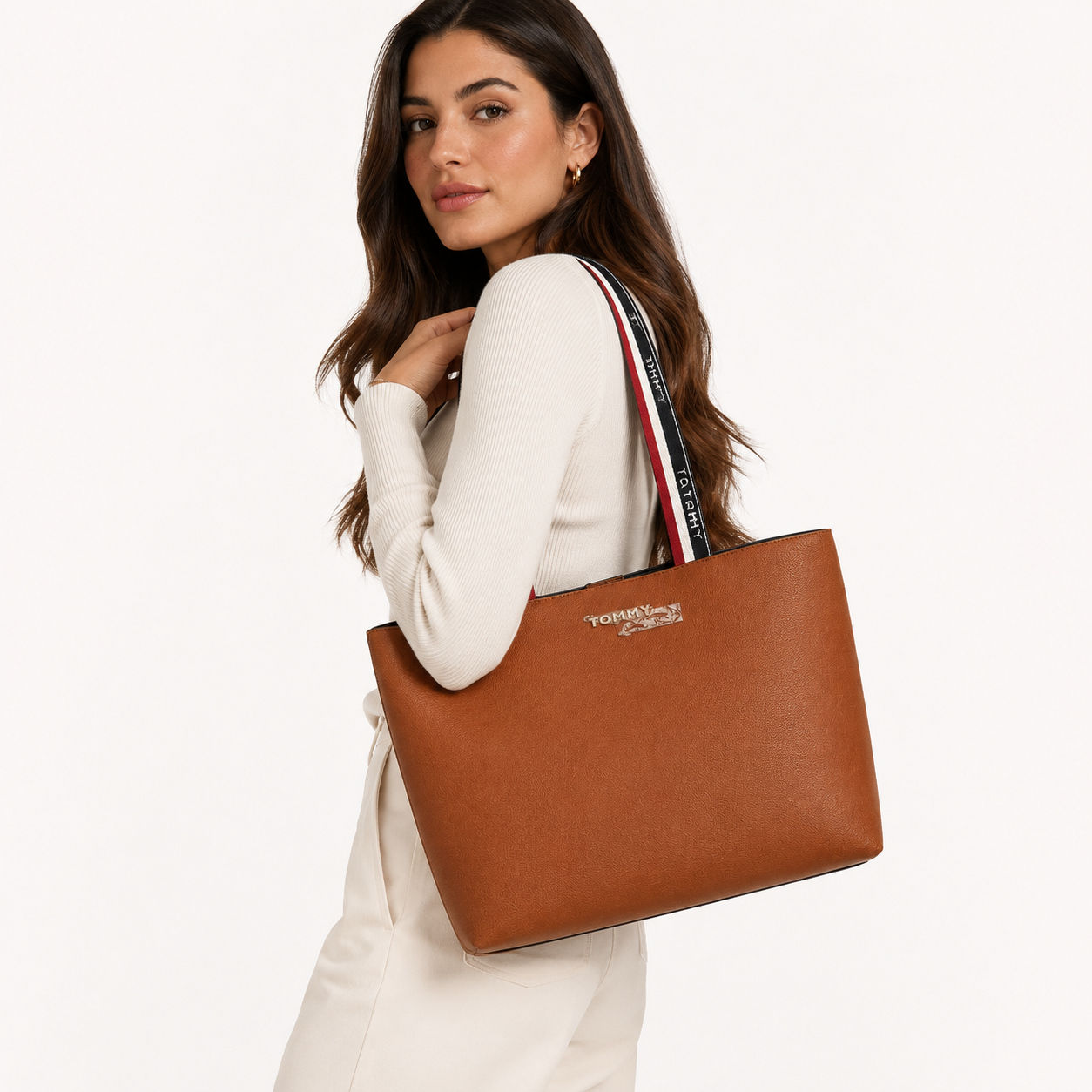 Tommy Hilfiger faux leather tote bag