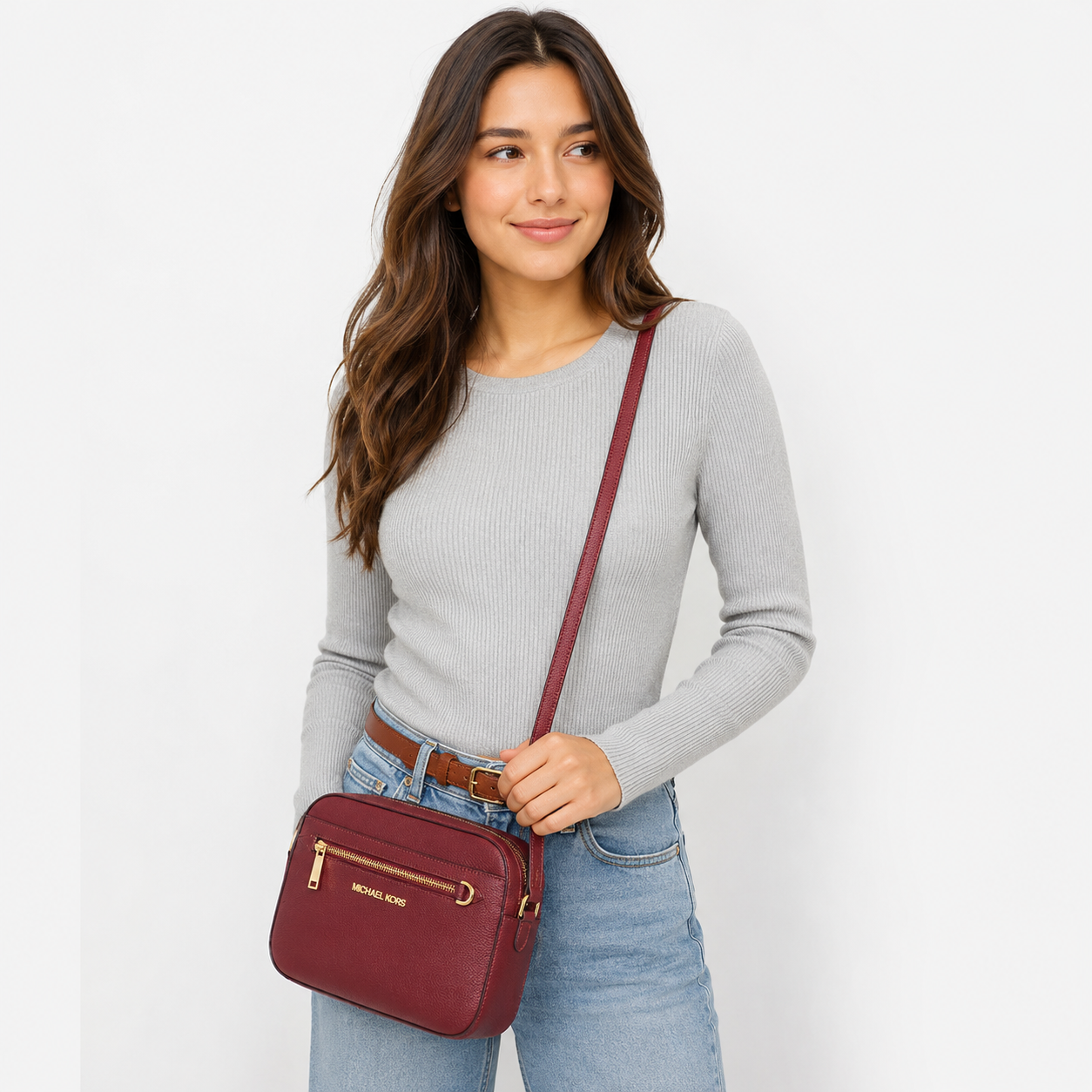 Michael Kors Medium Logo Convertible Crossbody Bag