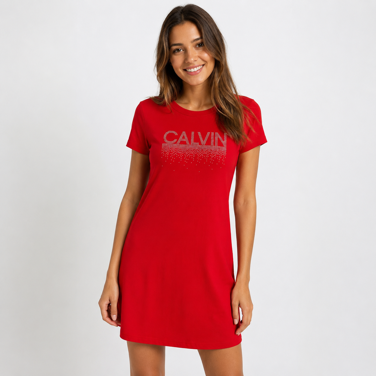 Calvin Klein Women's Everyday Basic Short Sleeve T-Shirt Dress