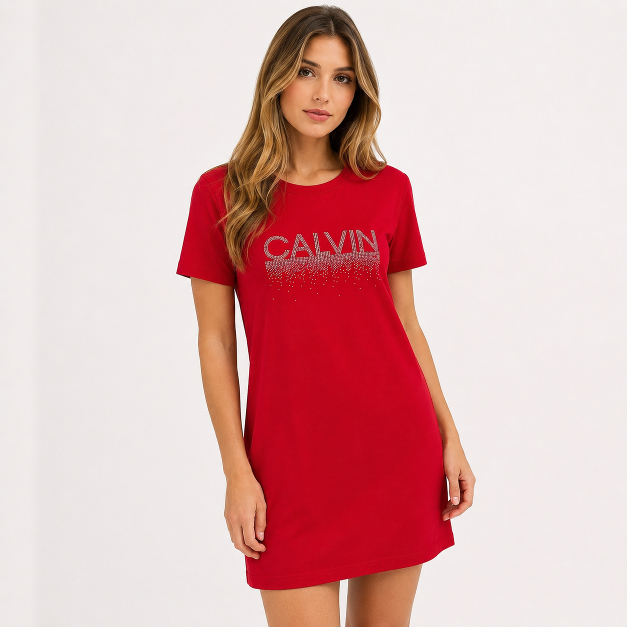 Calvin Klein Women's Everyday Basic Short Sleeve T-Shirt Dress