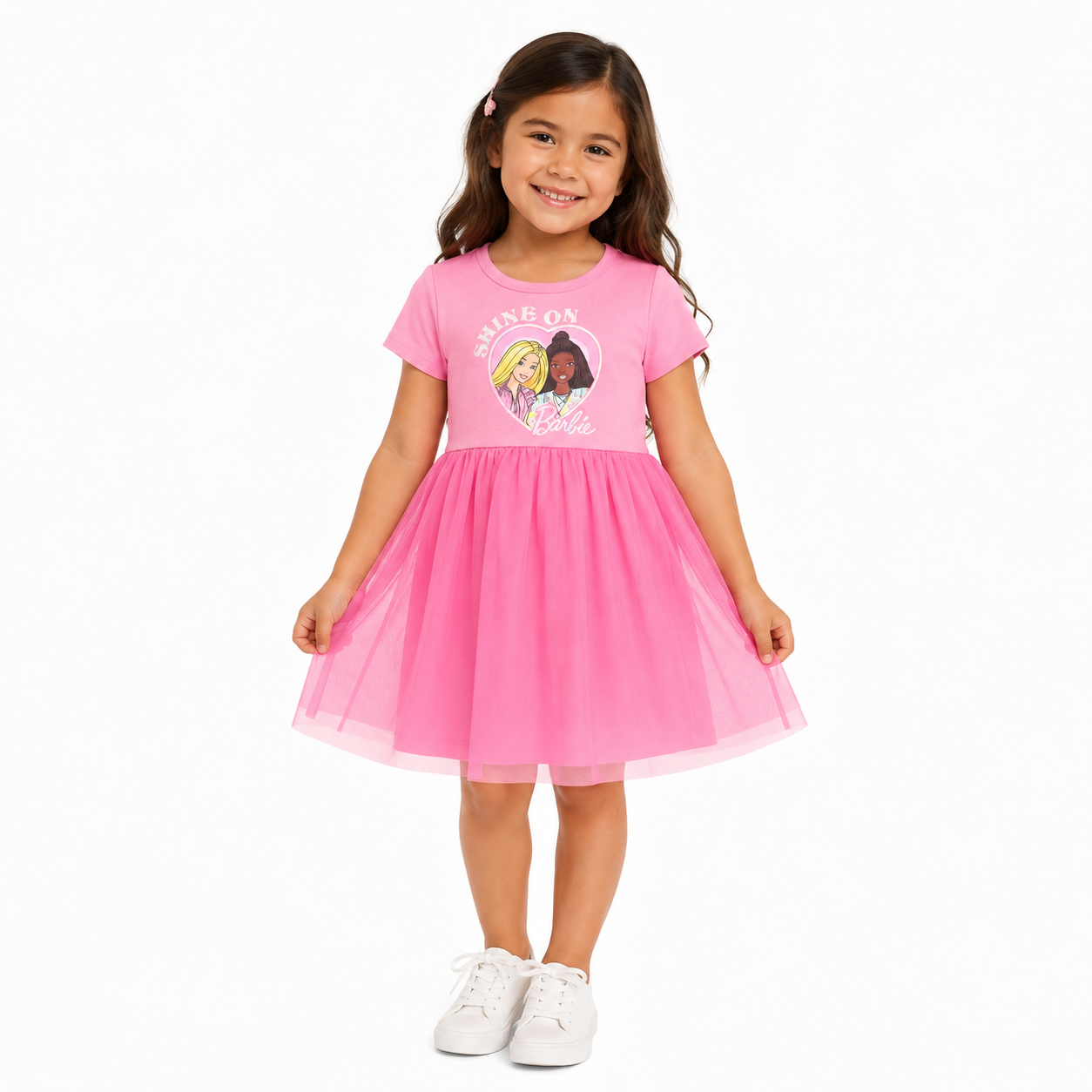 Barbie Toddler Girls Shine On Short Sleeve Dress