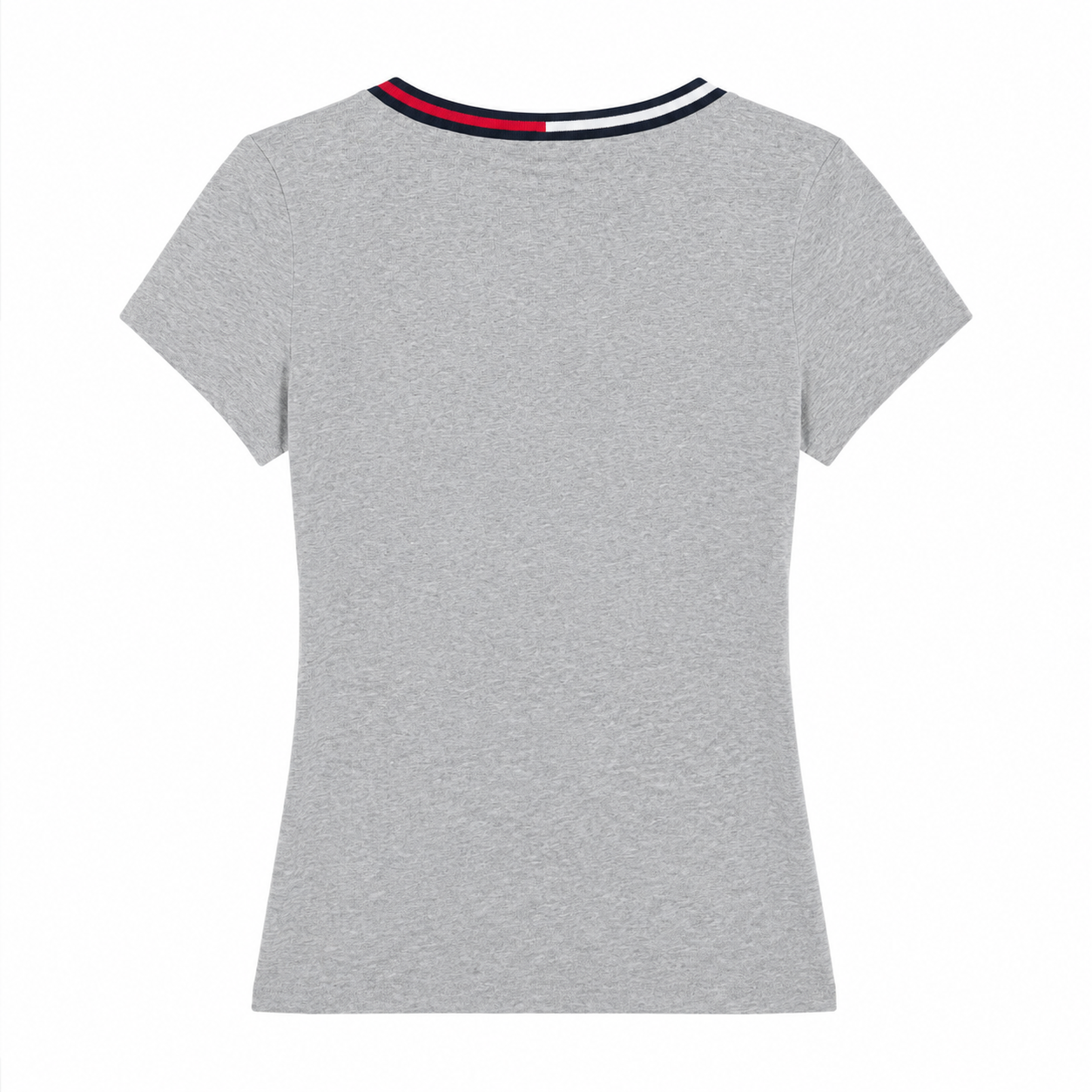 Tommy Hilfiger Womens T-Shirt V-Neck Ribbon Logo