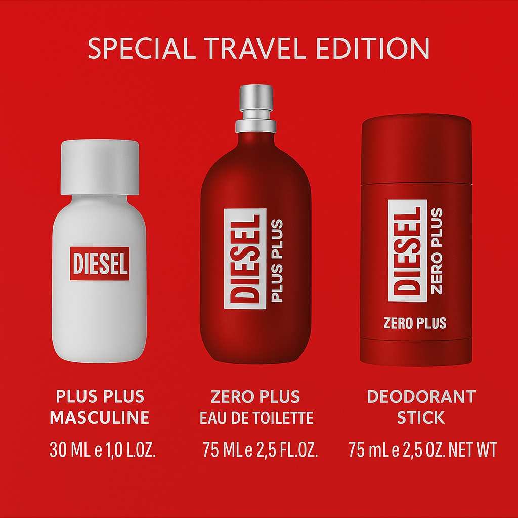 Diesel Men's Zero Plus Masculine Gift Set Fragrances