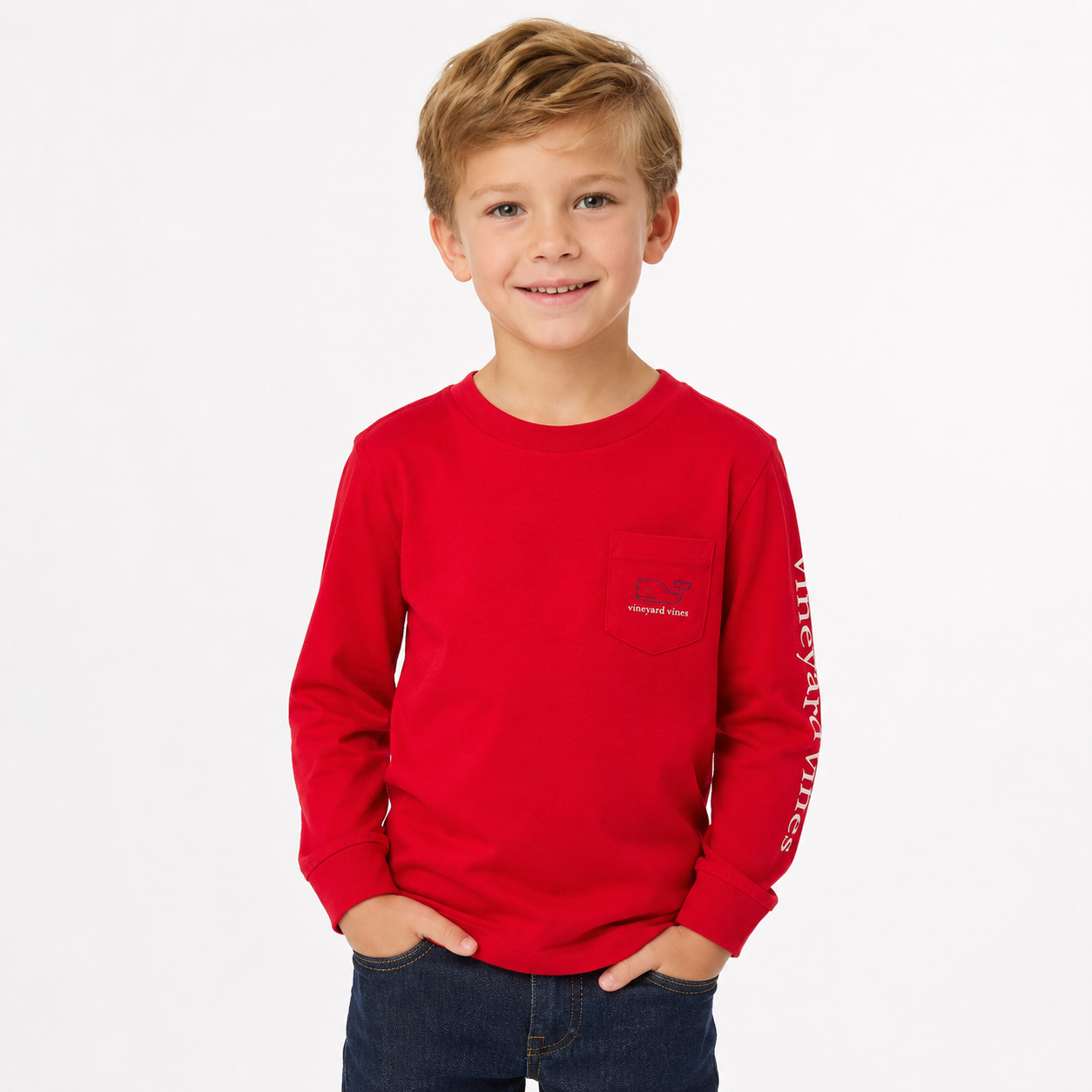 Vineyard Vines Vintage Whale Long-Sleeve Pocket Tee
