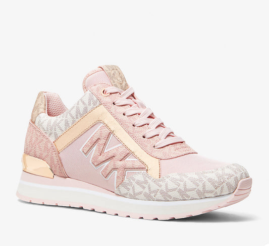 Michael Kors 	 Maddy Two-Tone Logo and Mesh Trainer