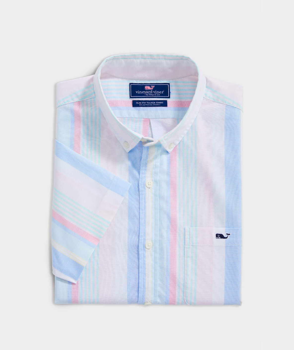 Vineyard Vines Slim Fit Bailey Stripe Short-Sleeve Tucker Button-Down Shirt