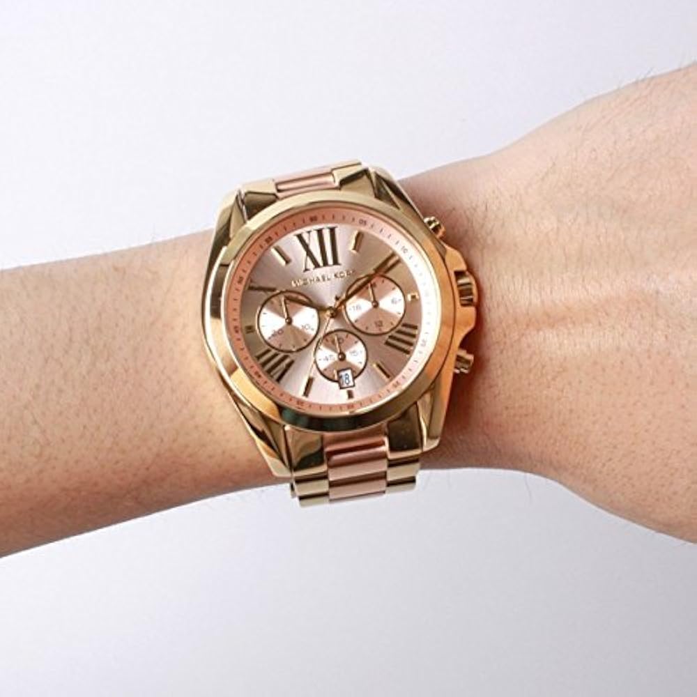 Michael Kors Watch, Chronograph, MICHAELKORS, Women's, Men's, Unisex, gold, Bracelet Type