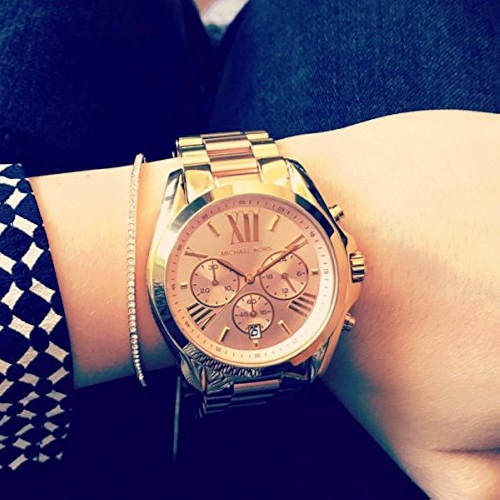 Michael Kors Watch, Chronograph, MICHAELKORS, Women's, Men's, Unisex, gold, Bracelet Type