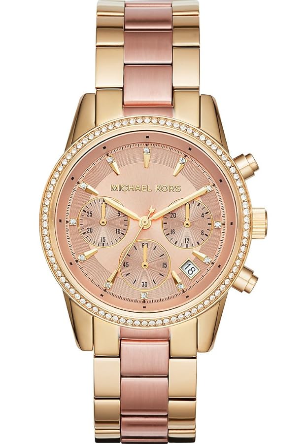 Michael Kors Reloj Bryant para Mujer, 37mm Movimiento cronógrafo de Cuarzo con Correa de Acero Inoxidable