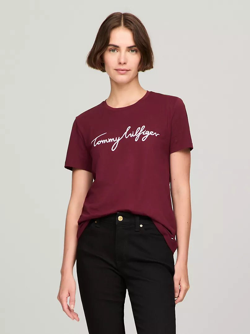 Tommy Hilfiger Embroidered Signature Crewneck T-Shirt