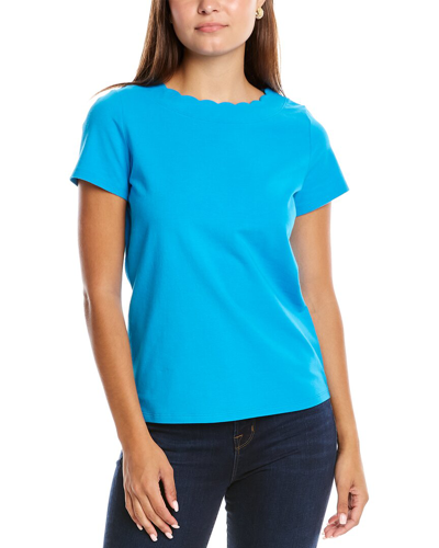 Anne Klein Scallop Short Sleeve T-shirt