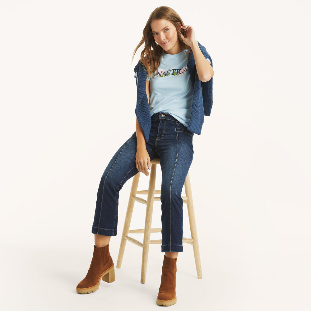 Nautica Floral Puff Graphic T-Shirt