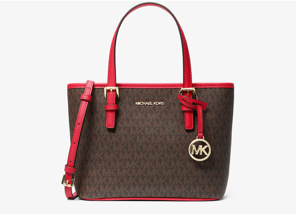 Michael Kors Jet Set Travel Extra-Small Logo Top-Zip Tote Bag