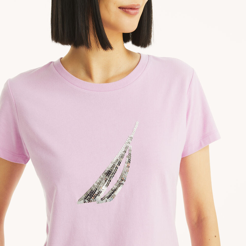 Nautica Sequin Gradient Graphic T-Shirt