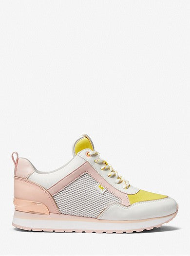 Michael Kors Maddy Color-Block Mixed-Media Trainer