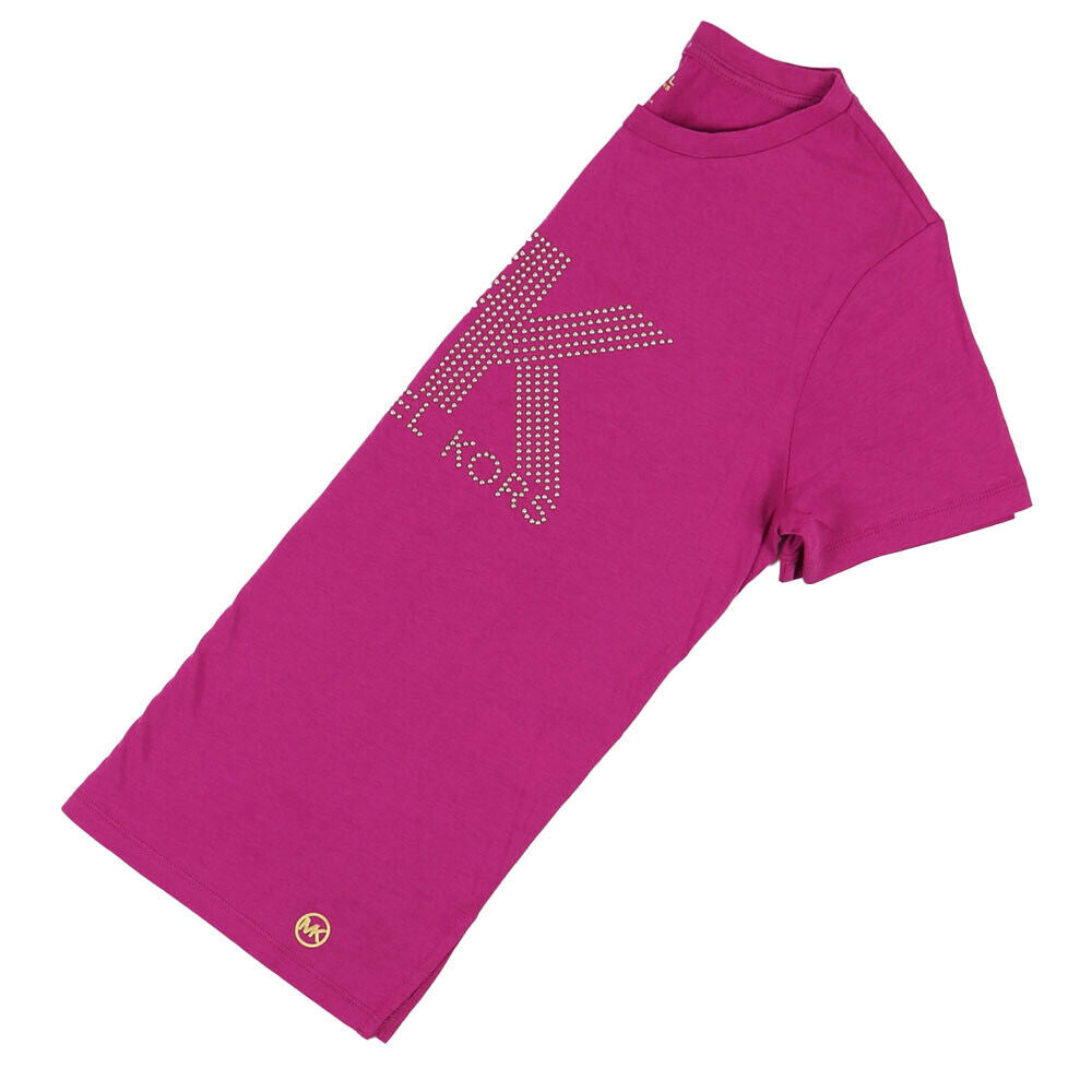 Michael Kors Womens MK Logo Short Sleeve T Shirt