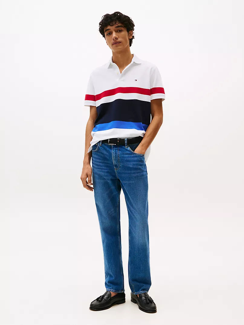 Tommy Hilfiger-Regular Fit Block Stripe Polo