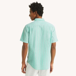 Nautica Striped Short-Sleeve Seersucker Shirt