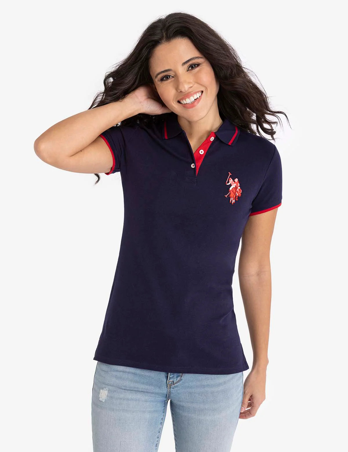 U.S. Polo Assn. Women's Contrast Patch Shirt