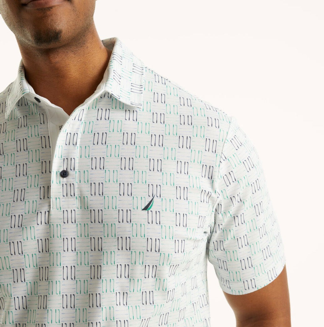 Nautica Big & Tall Classic Fit Golf Print Polo