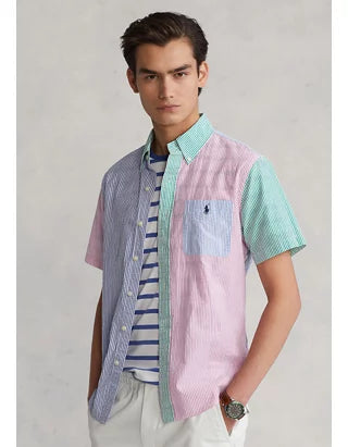 POLO RALPH LAUREN Mens Prepster Seersucker Fun Shirt