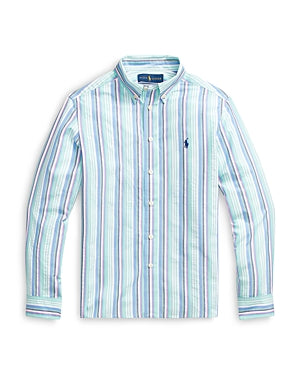 Polo Ralph Lauren Boys' Multicolor Striped Seersucker Shirt