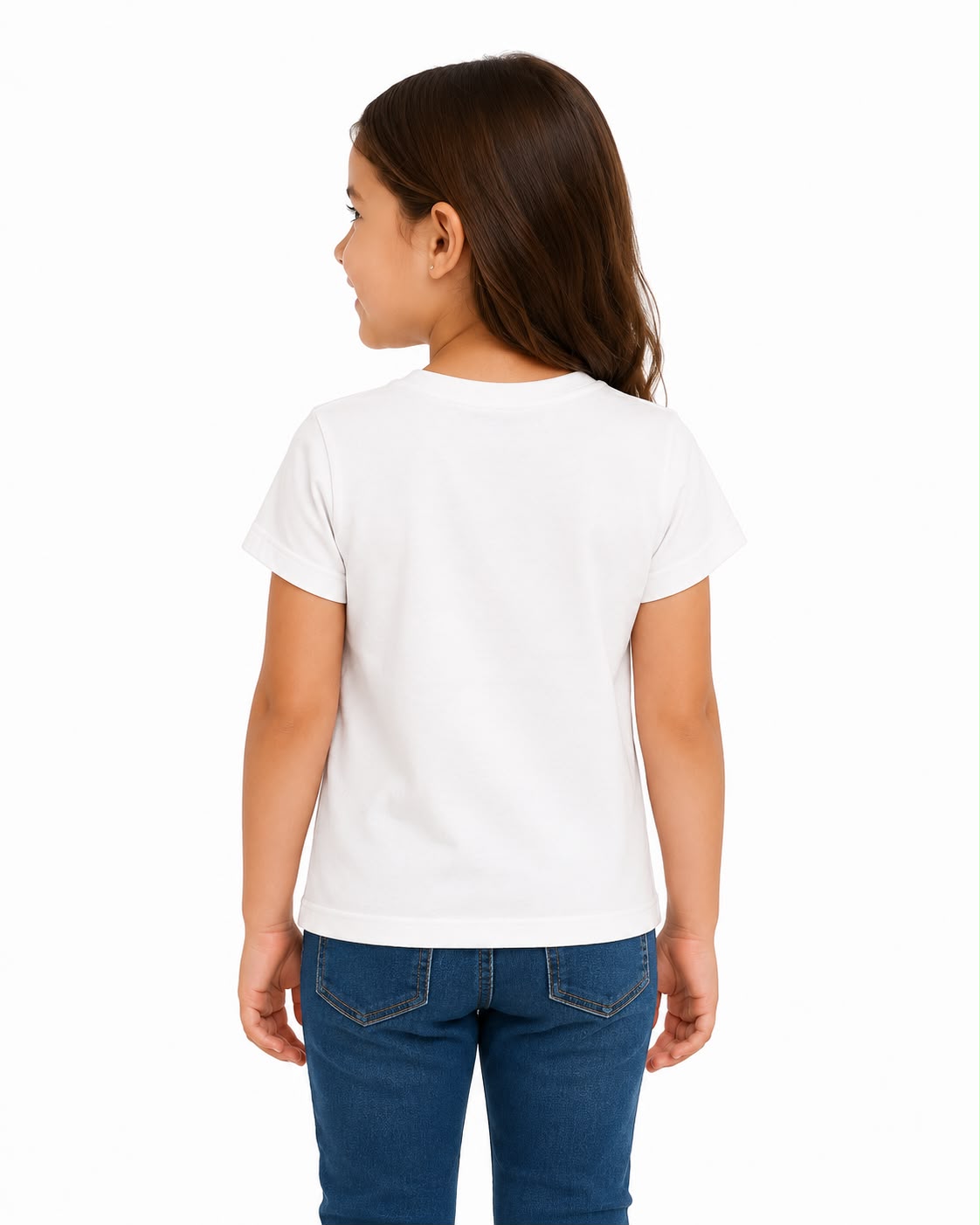 Nautica White round neck t-shirt for girls