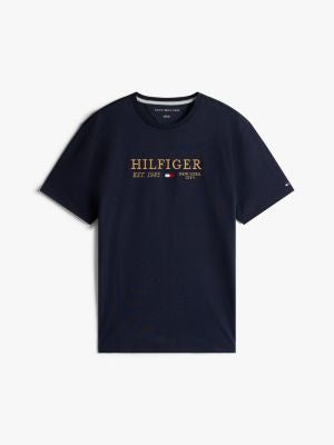 Tommy Hilfiger-Hilfiger Logo Cotton Interlock T-Shirt